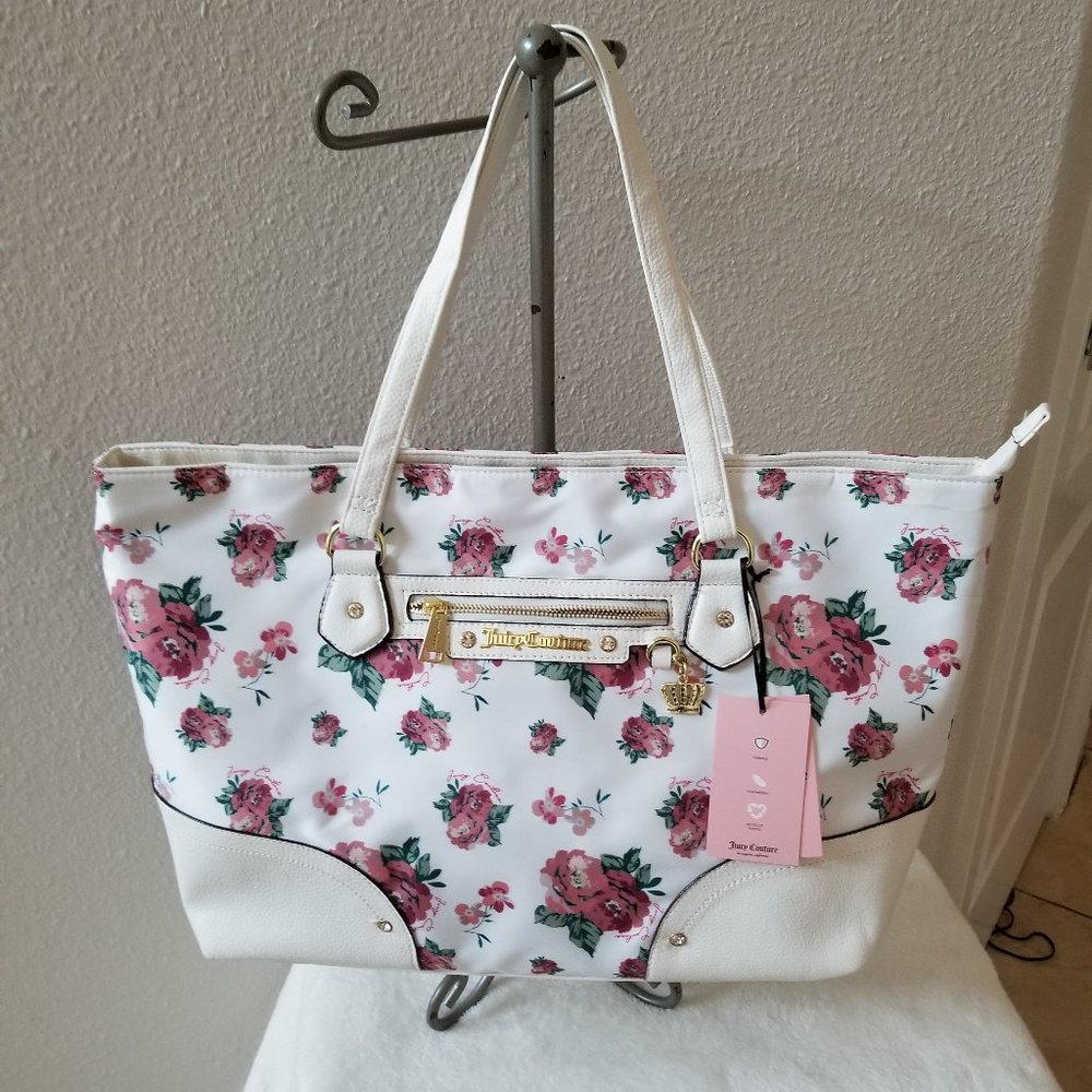 Juicy Couture Tote White Rose